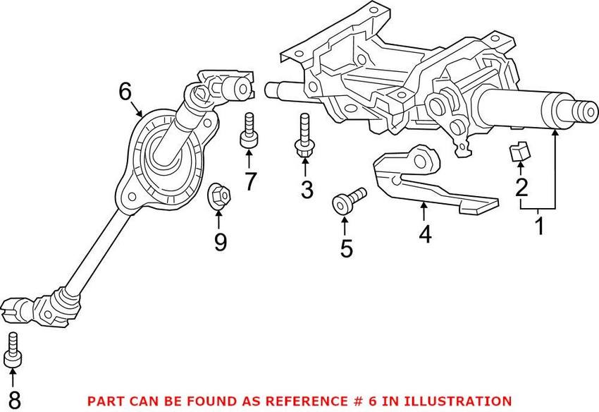 Audi Steering Shaft 8W1419753B